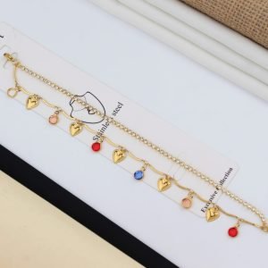 Ank-001 Anti Tarnish Double Layer Anklet