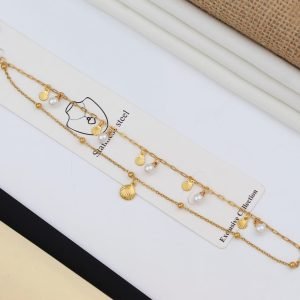 Ank-003 Anti Tarnish Double Layer Anklet